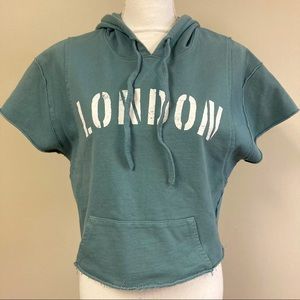 GRAYSON THREADS Cropped Hooded Sweatshirt